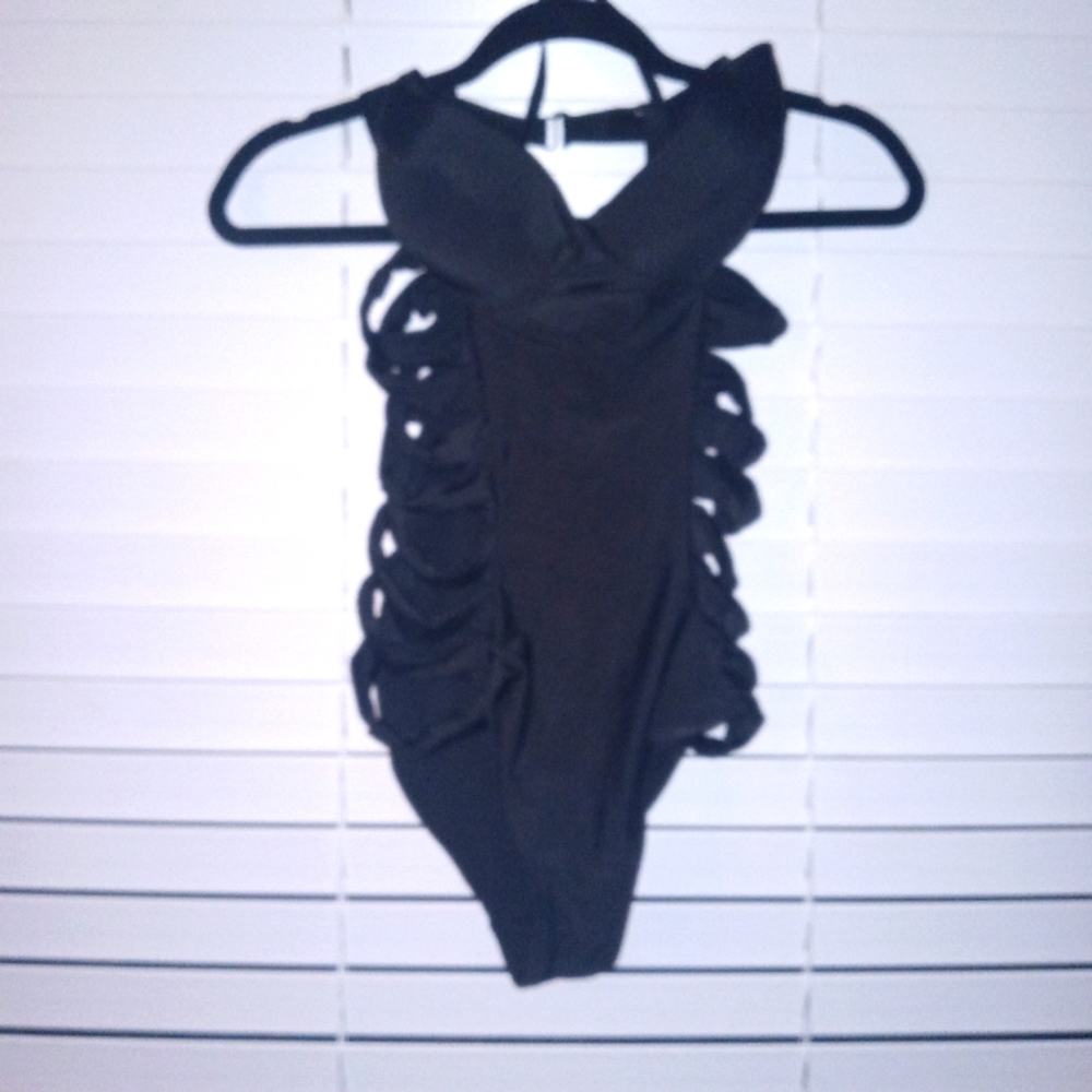 Woman's swimsuit with slots I'm both sides